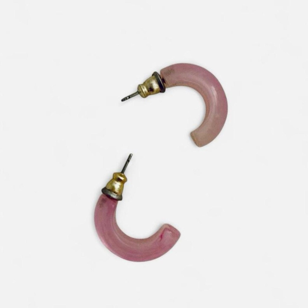 Kenneth Jay Lane Pink and Gold Earrings